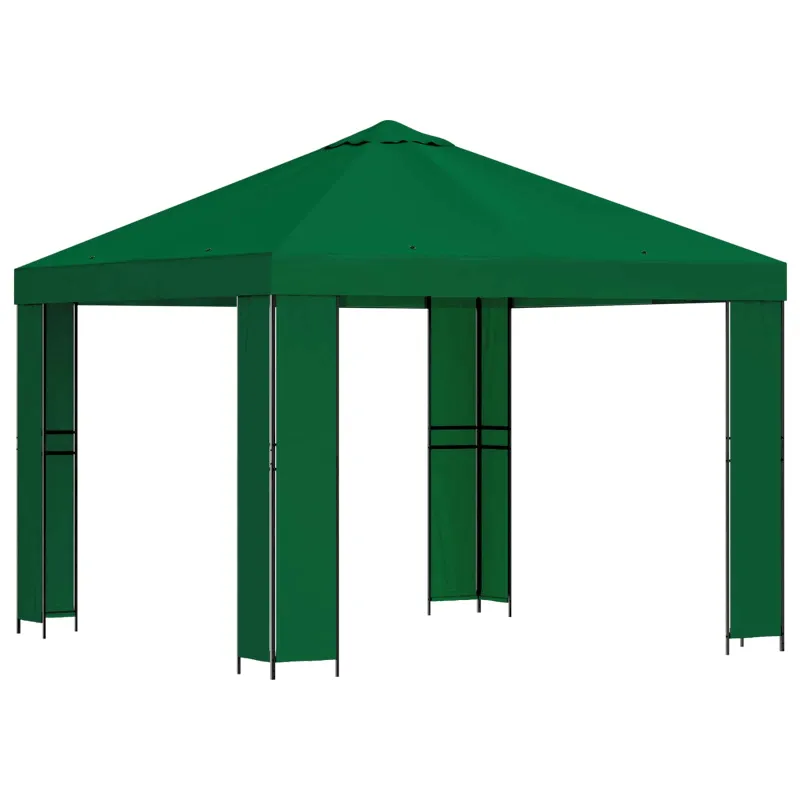 Pavėsinė 3 x 3 m Žalia Poliesteris ir plienas 190 gsm
