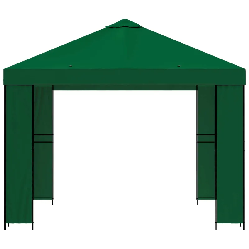 Pavėsinė 3 x 3 m Žalia Poliesteris ir plienas 190 gsm