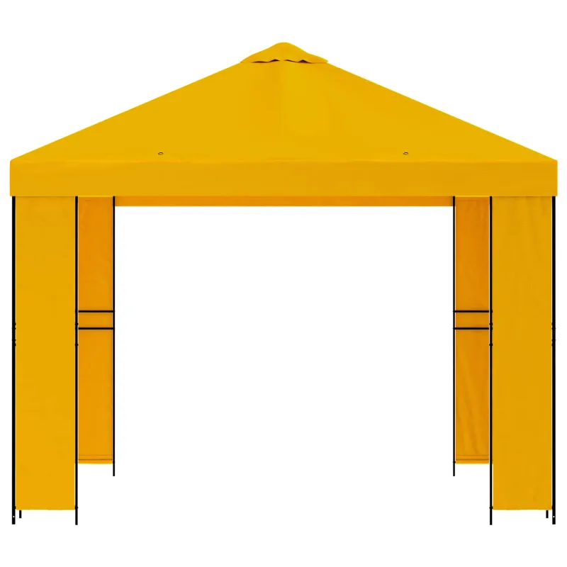 Pavėsinė 3 x 3 m Geltona Poliesteris ir plienas 190 gsm