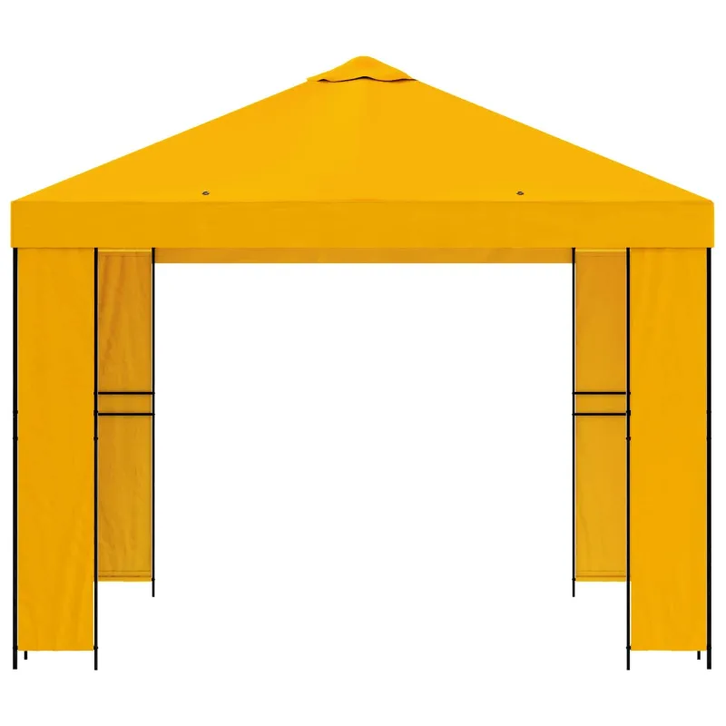 Pavėsinė 3 x 3 m Geltona Poliesteris ir plienas 190 gsm