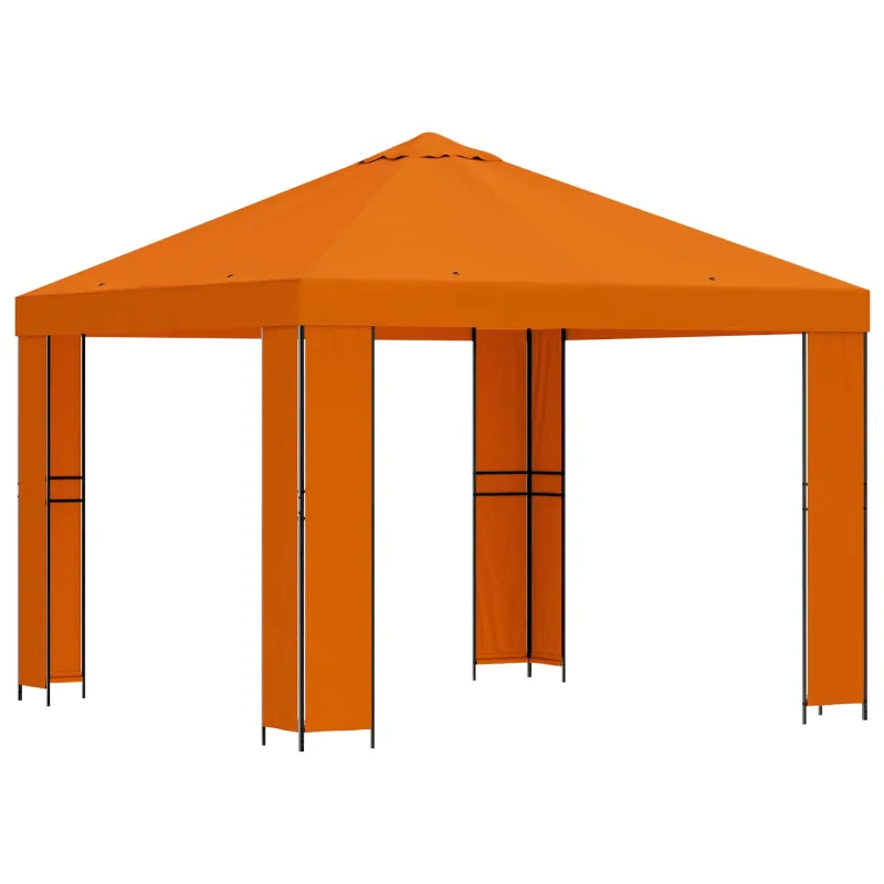 Pavėsinė 3 x 3 m Oranžinė Poliesteris ir plienas 190 gsm