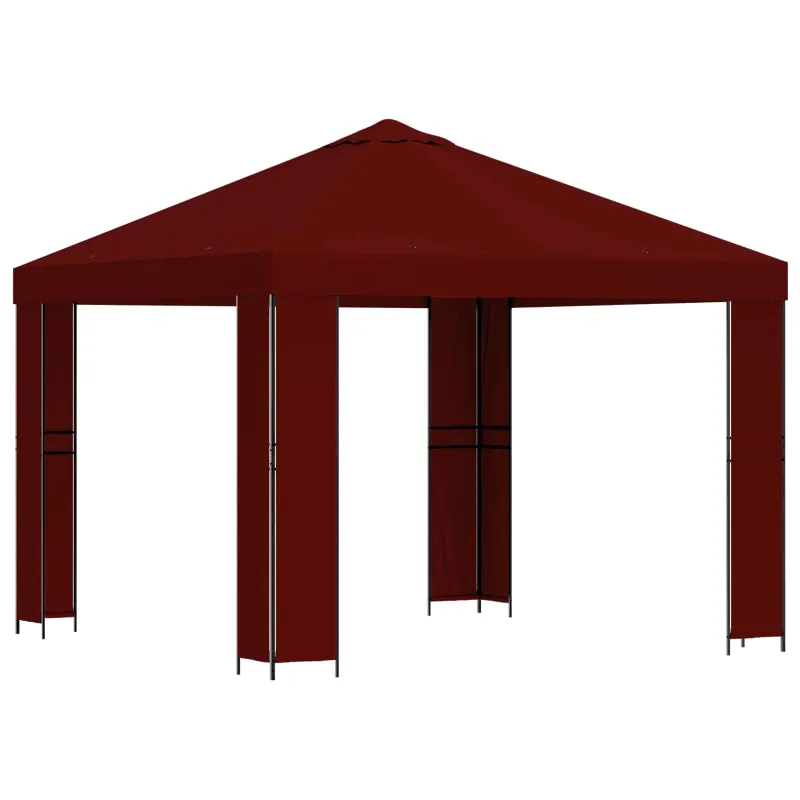 Pavėsinė 3 x 3 m Vyšninė Poliesteris ir plienas 190 gsm
