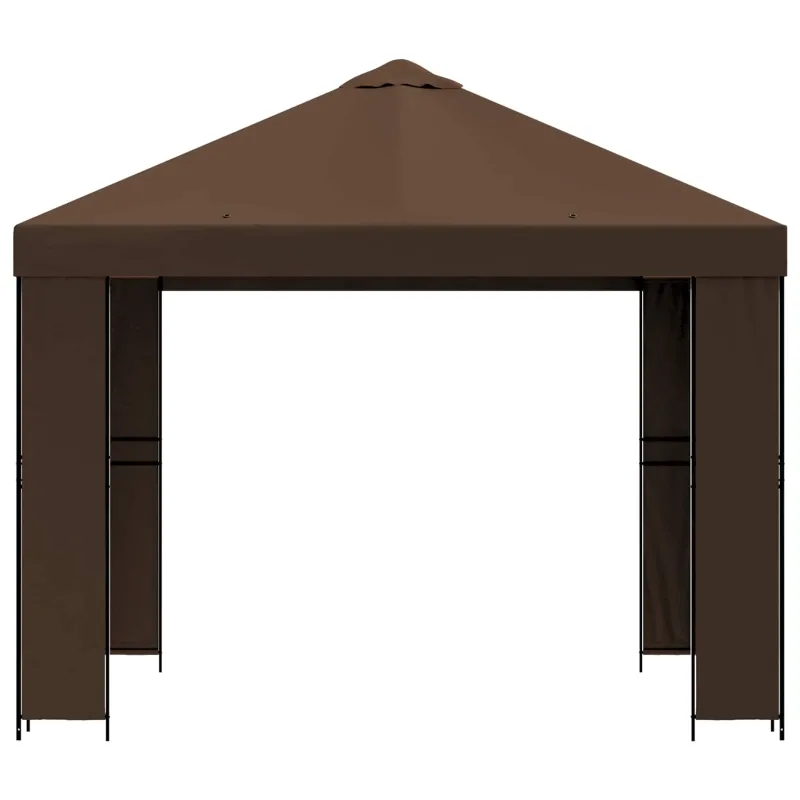 Pavėsinė 3 x 3 m Ruda Poliesteris ir plienas 190 gsm
