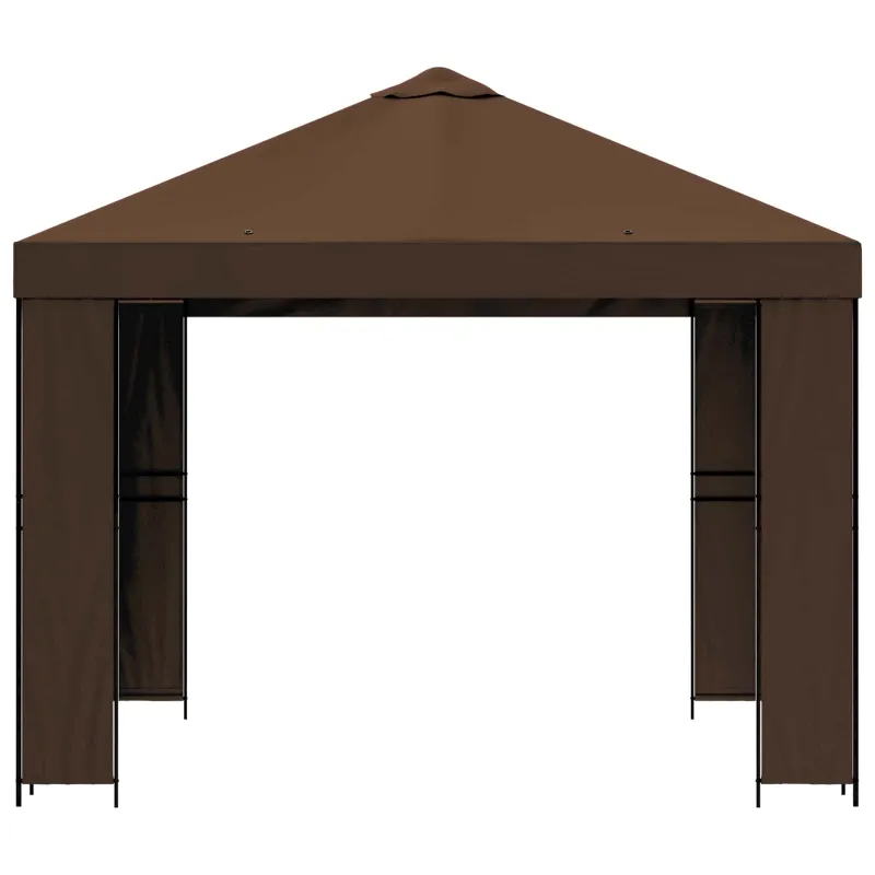 Pavėsinė 3 x 3 m Ruda Poliesteris ir plienas 190 gsm