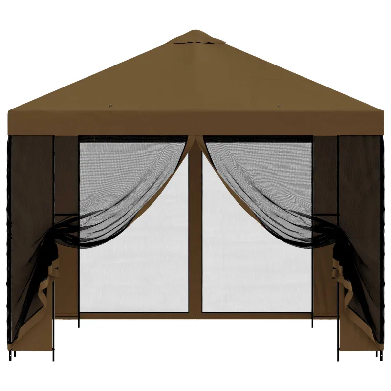 Sodo pavėsinė su šoninėmis sienelėmis 3 x 3 m Taupe