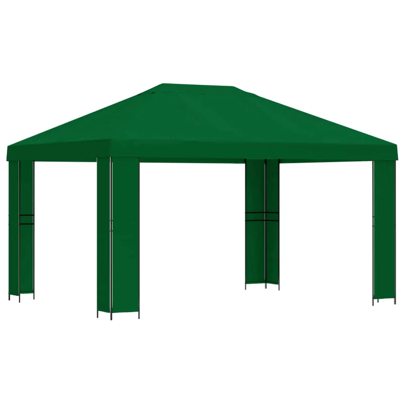 Pavėsinė 4 × 3 m Žalia Poliesteris ir plienas 190 gsm