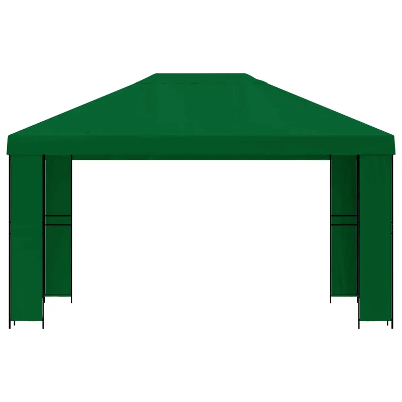 Pavėsinė 4 × 3 m Žalia Poliesteris ir plienas 190 gsm