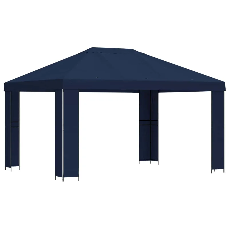 Pavėsinė 4 × 3 m Mėlyna Poliesteris ir plienas 190 gsm