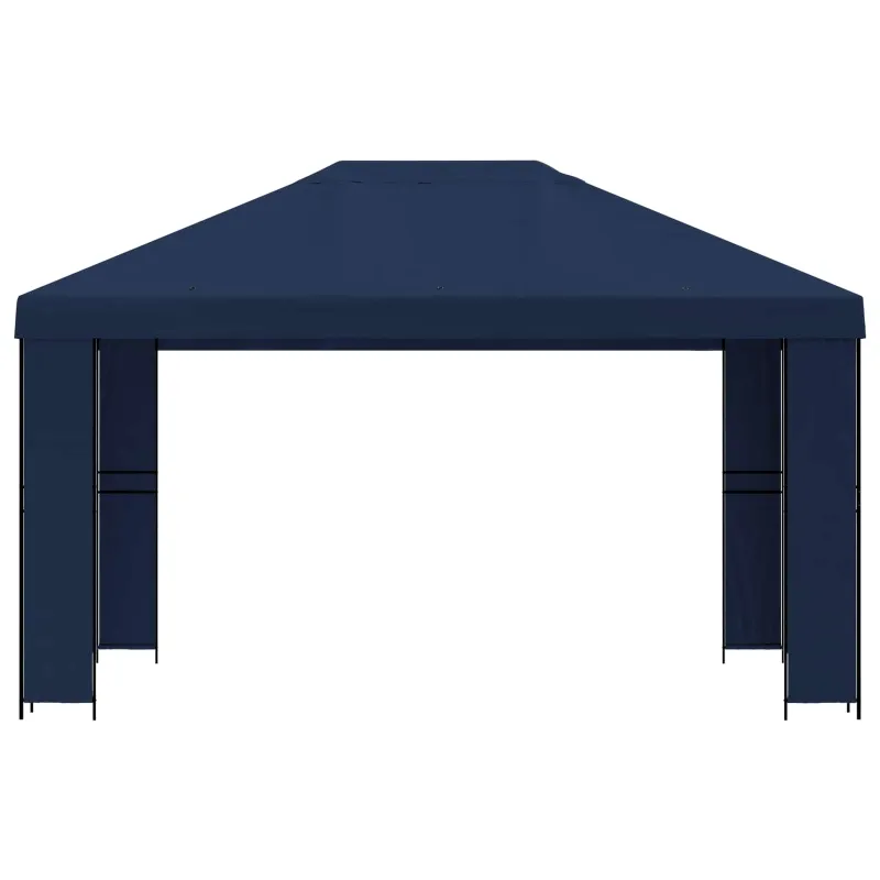Pavėsinė 4 × 3 m Mėlyna Poliesteris ir plienas 190 gsm
