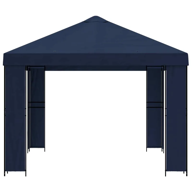 Pavėsinė 4 × 3 m Mėlyna Poliesteris ir plienas 190 gsm