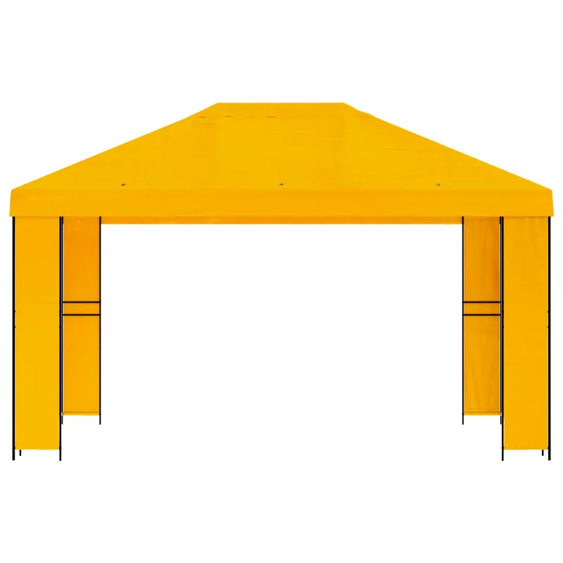 Pavėsinė 4 × 3 m Geltona Poliesteris ir plienas 190 gsm
