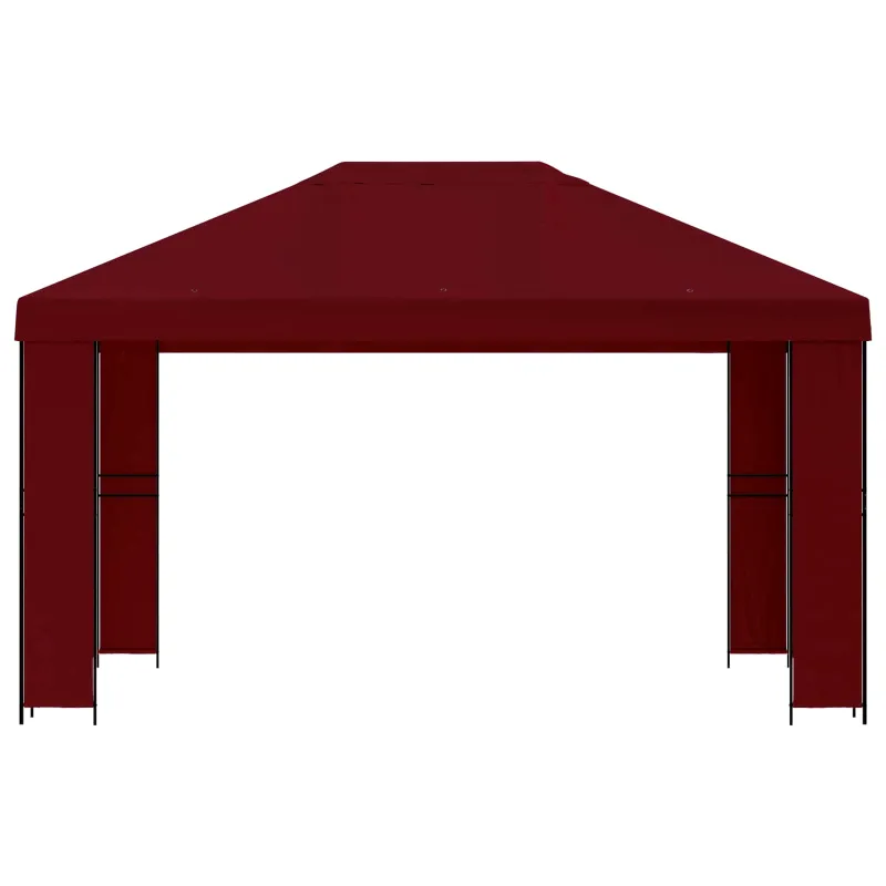 Pavėsinė 4 × 3 m Vyšninė Poliesteris ir plienas 190 gsm