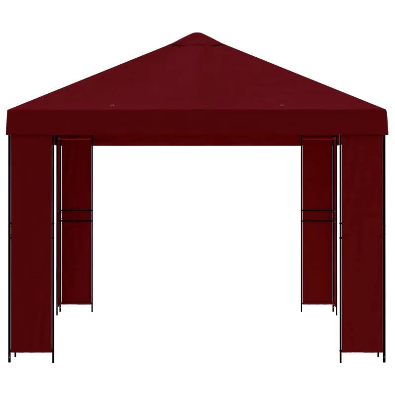 Pavėsinė 4 × 3 m Vyšninė Poliesteris ir plienas 190 gsm