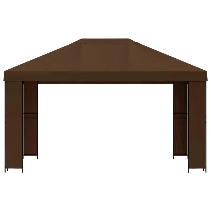Pavėsinė 4 × 3 m Ruda Poliesteris ir plienas 190 gsm