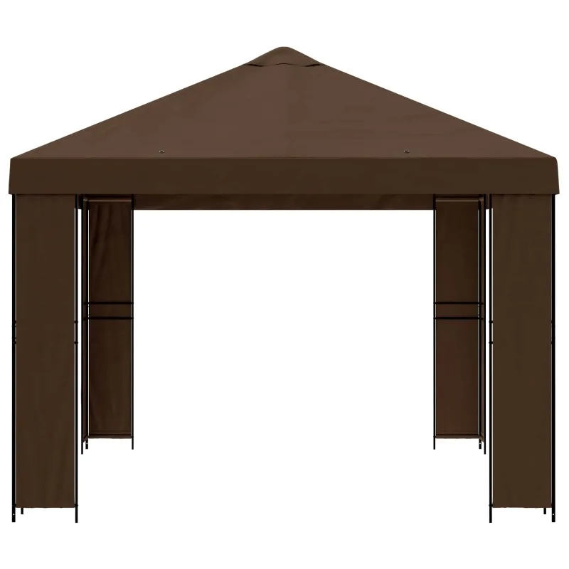 Pavėsinė 4 × 3 m Ruda Poliesteris ir plienas 190 gsm