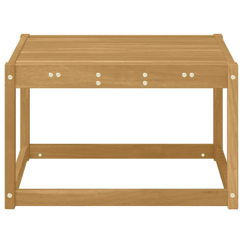 Lauko stalas Kietos akacijos mediena Balta 59 x 59 x 37 cm
