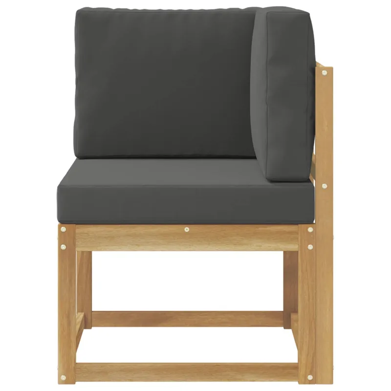 Lauko kampinė sofa Kietos akacijos mediena Balta