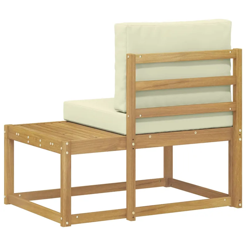 Lauko galinė sofa Balta 91 x 63 x 73 cm Kietos akacijos mediena