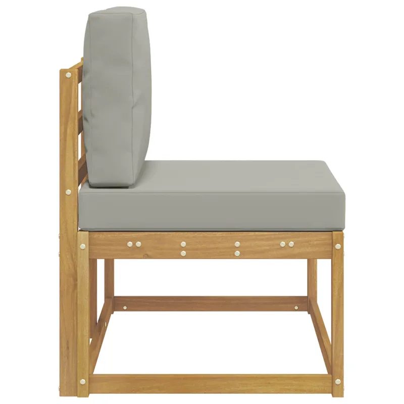 Lauko galinė sofa Balta 91 x 63 x 73 cm Kietos akacijos mediena