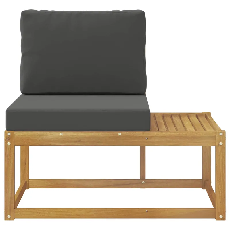Lauko galinė sofa Balta 91 x 63 x 73 cm Kietos akacijos mediena