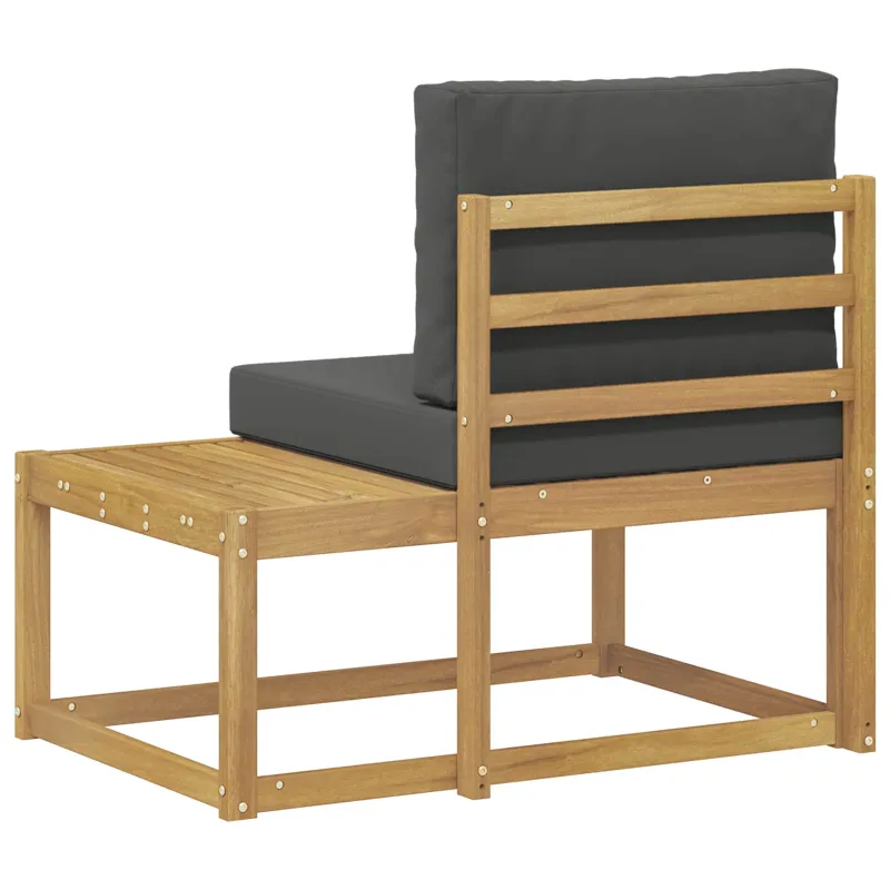 Lauko galinė sofa Balta 91 x 63 x 73 cm Kietos akacijos mediena