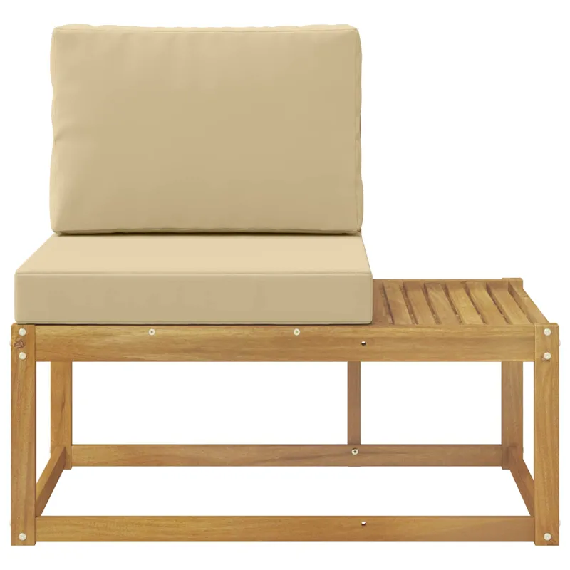 Lauko galinė sofa Balta 91 x 63 x 73 cm Kietos akacijos mediena