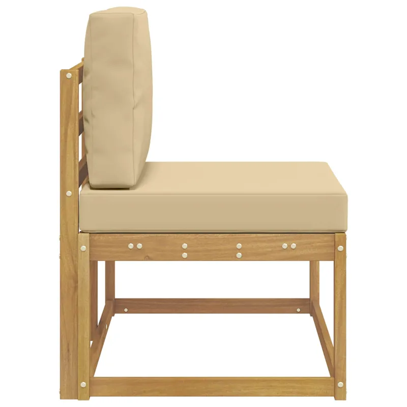 Lauko galinė sofa Balta 91 x 63 x 73 cm Kietos akacijos mediena