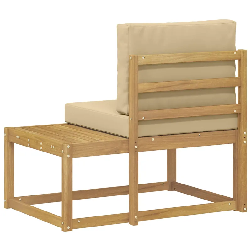 Lauko galinė sofa Balta 91 x 63 x 73 cm Kietos akacijos mediena