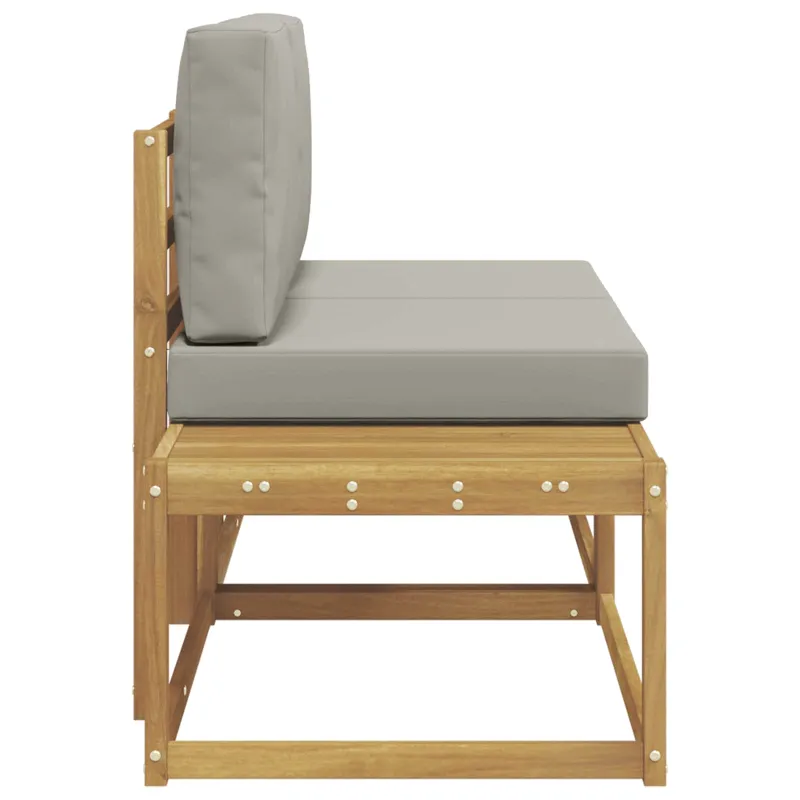 Lauko galinė sofa 2 Vienetas Balta Kietos akacijos mediena