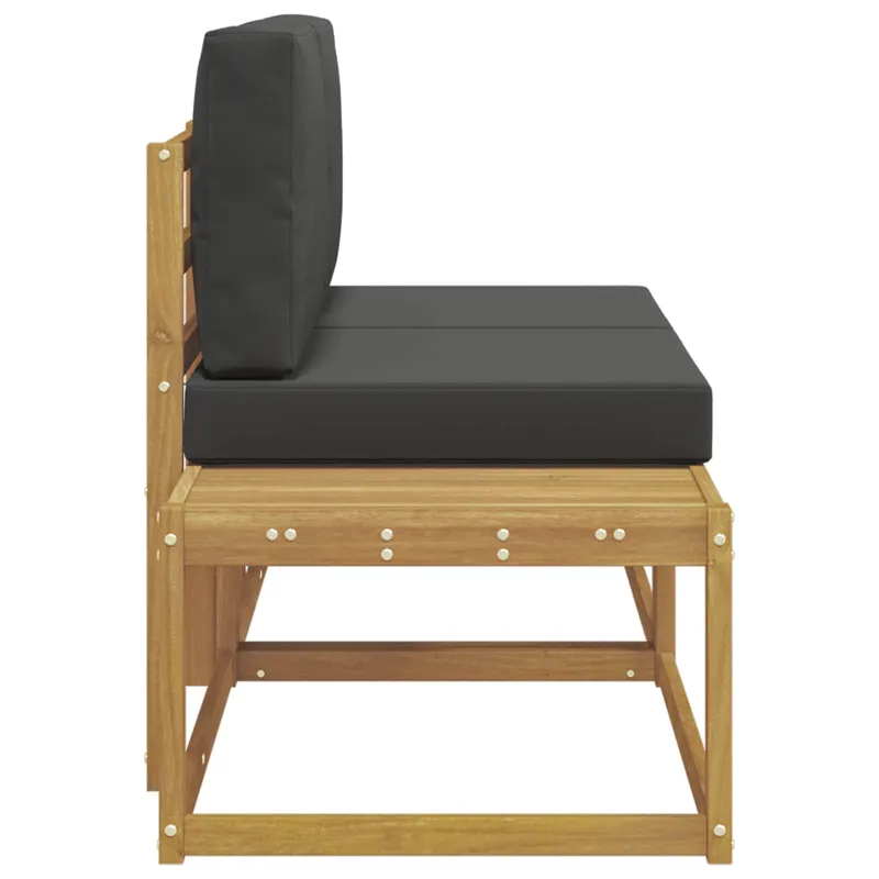 Lauko galinė sofa 2 Vienetas Balta Kietos akacijos mediena
