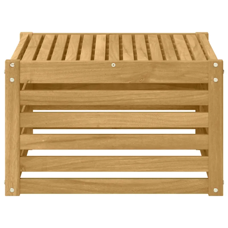 Lauko stalas Kietos akacijos mediena Balta 59 x 59 x 37 cm