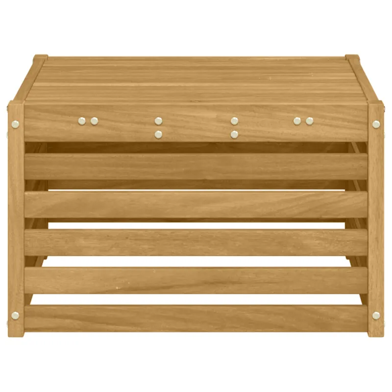 Lauko stalas Kietos akacijos mediena Balta 59 x 59 x 37 cm