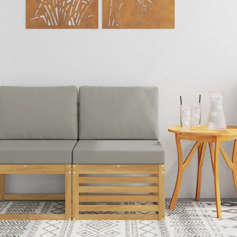 Lauko Vidurinis Sofa Kietos akacijos mediena Balta