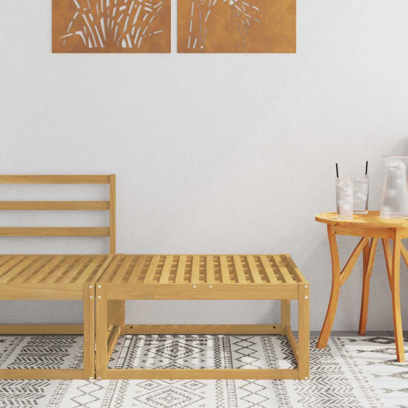 Lauko pakojis Kietos akacijos mediena Balta 79 x 79 x 37 cm