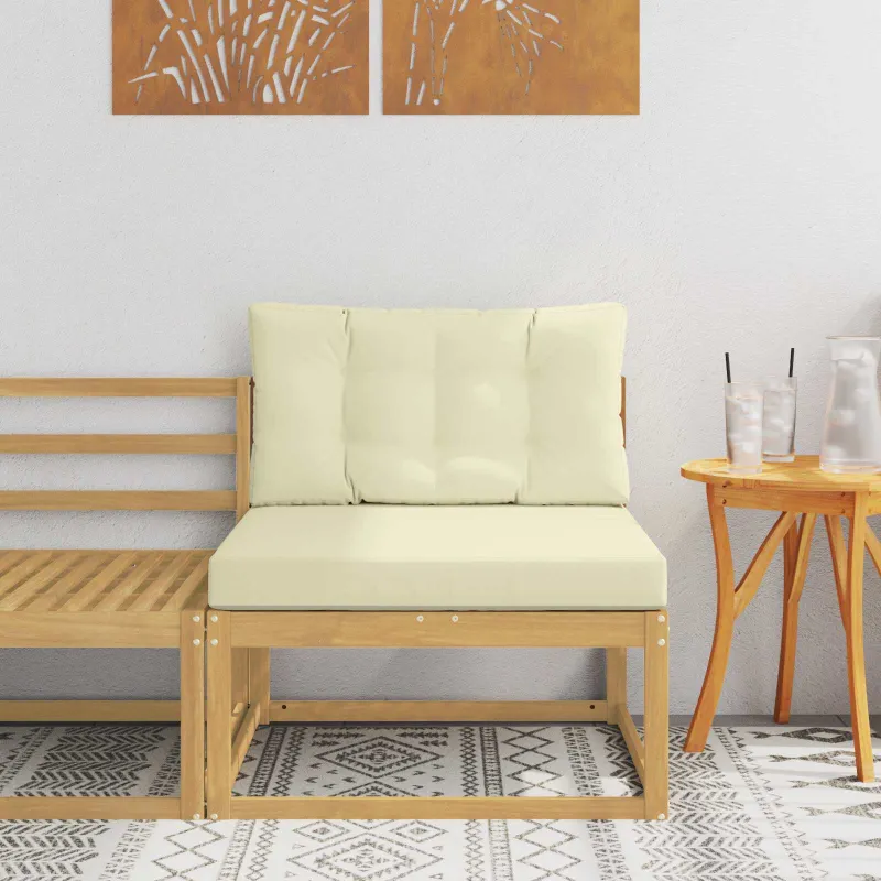 Lauko Vidurinis Sofa Poliesteris Balta