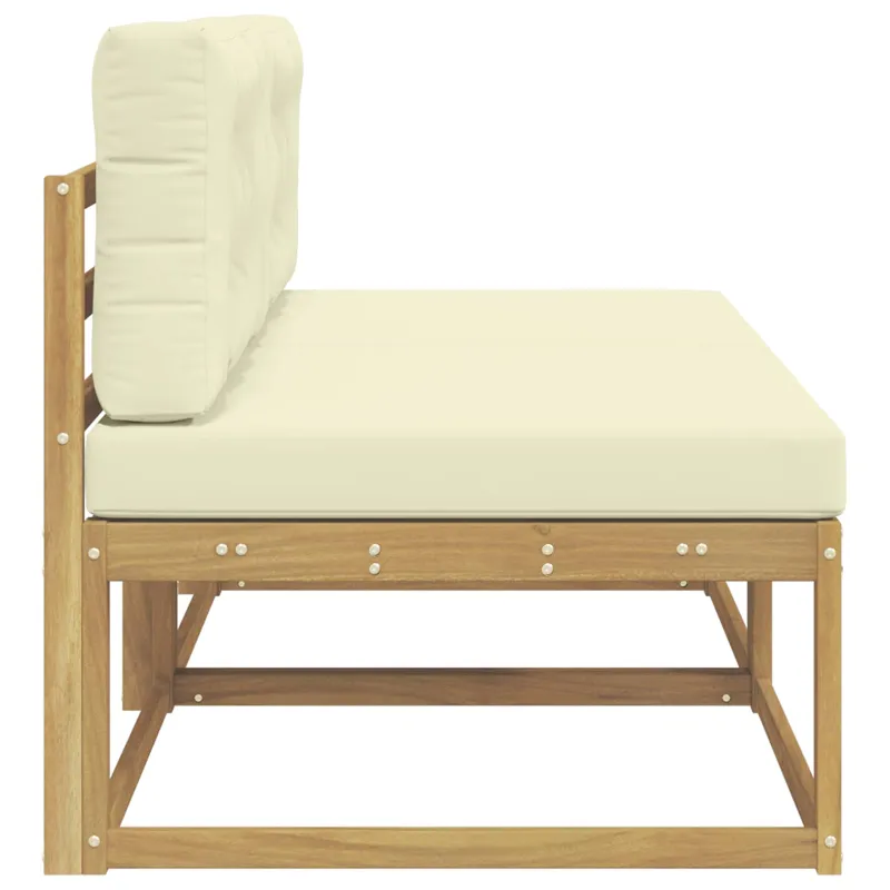 2 Vienetas Lauko Vidurinis Sofa Poliesteris Balta
