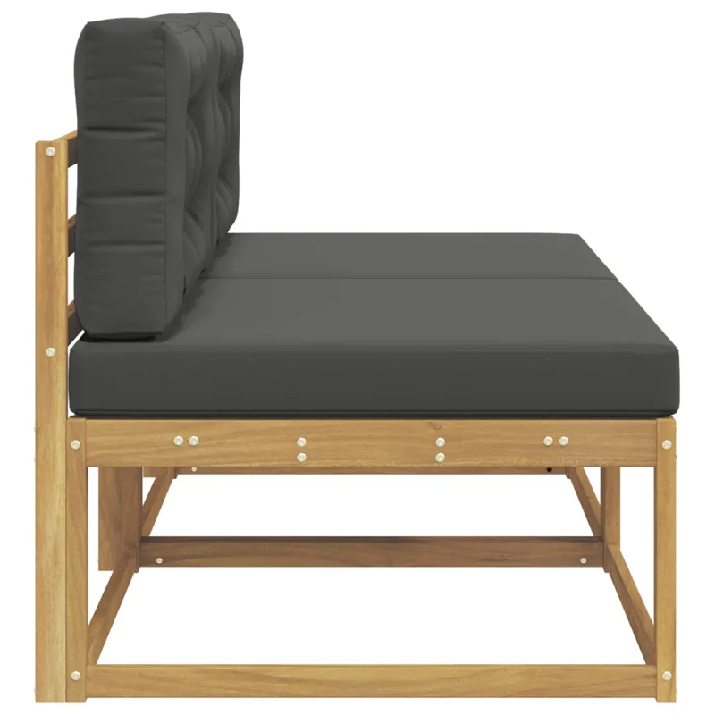 2 Vienetas Lauko Vidurinis Sofa Poliesteris Balta