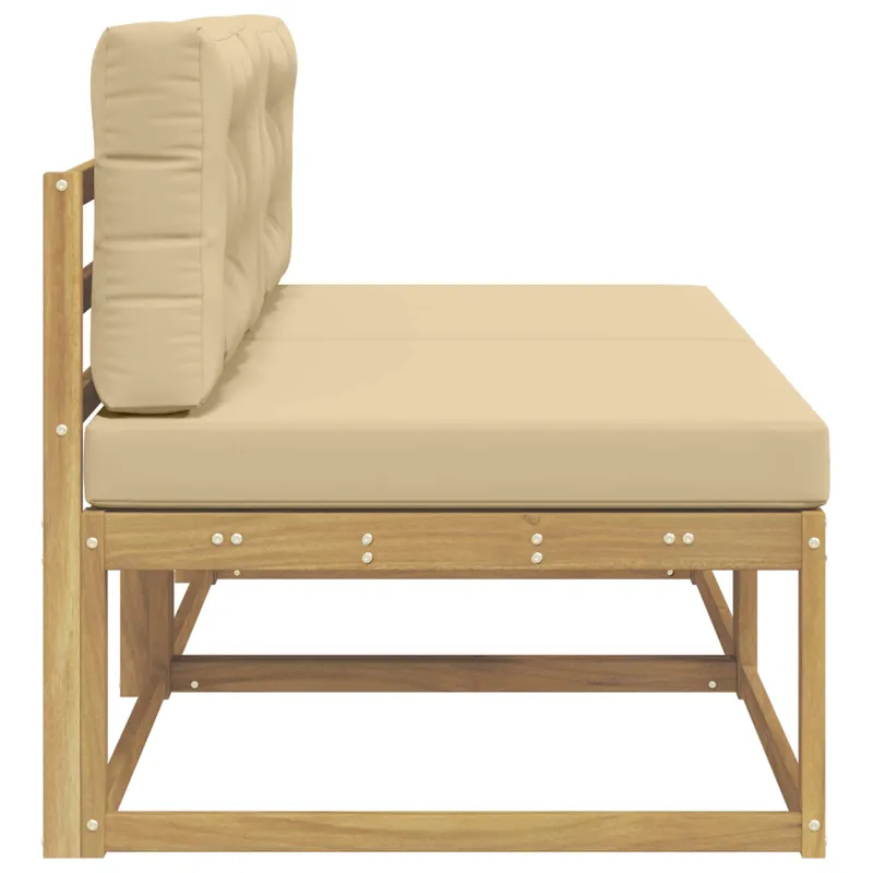 2 Vienetas Lauko Vidurinis Sofa Poliesteris Balta