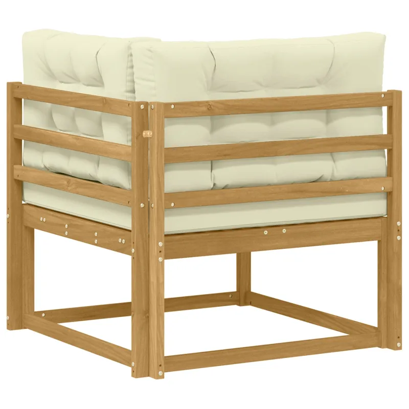 Lauko kampinė sofa Poliesteris Balta