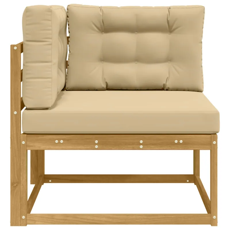 Lauko kampinė sofa Poliesteris Balta