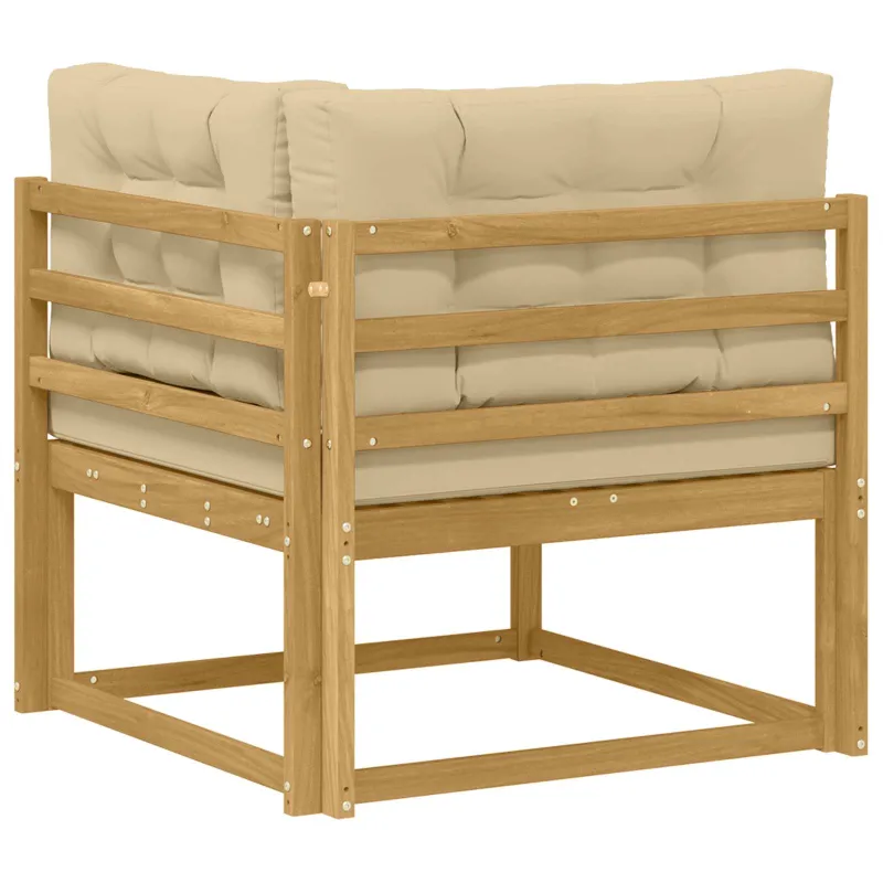 Lauko kampinė sofa Poliesteris Balta