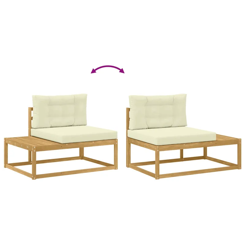 Lauko galinė sofa su pagalve Balta 115 x 83 x 73 cm Poliesteris