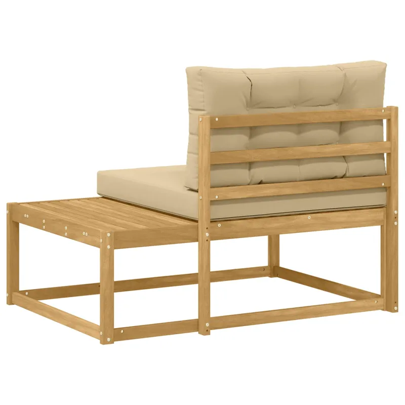 Lauko galinė sofa su pagalve Balta 115 x 83 x 73 cm Poliesteris