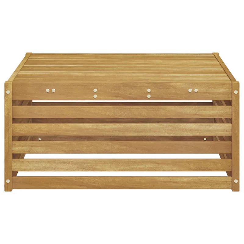 Lauko stalas Kietos akacijos mediena Balta 79 x 79 x 37 cm