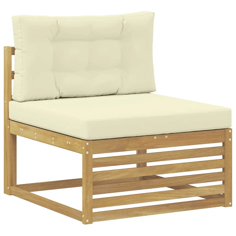 Lauko Vidurinis Sofa Kietos akacijos mediena Balta