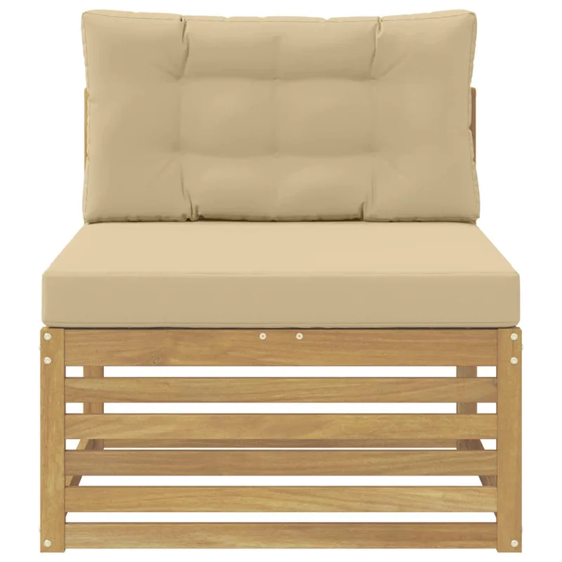 Lauko Vidurinis Sofa Kietos akacijos mediena Balta
