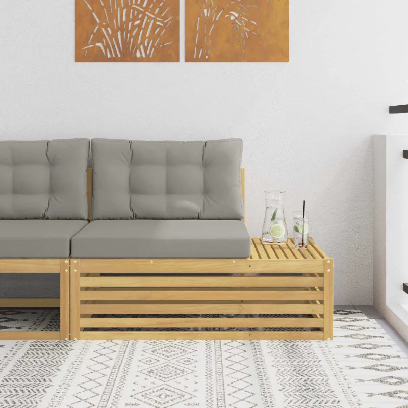 Lauko galinė sofa su pagalve Balta 115 x 83 x 73 cm