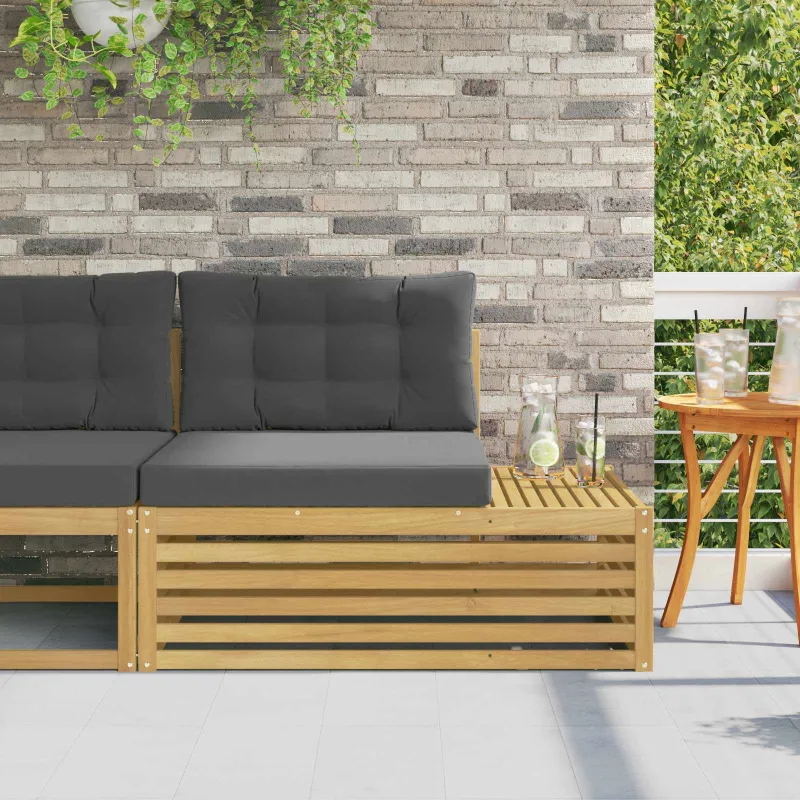 Lauko galinė sofa su pagalve Balta 115 x 83 x 73 cm