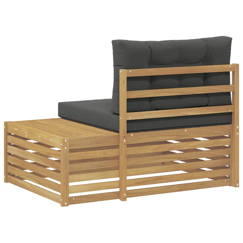 Lauko galinė sofa su pagalve Balta 115 x 83 x 73 cm