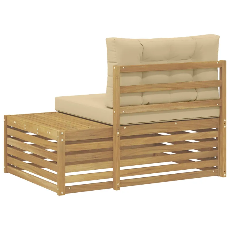 Lauko galinė sofa su pagalve Balta 115 x 83 x 73 cm